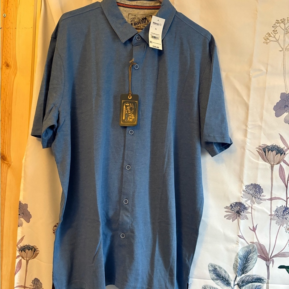 Weatherproof Men's Casual Slate Button Down Shirt